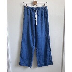 Madewell Chambray Wide Leg Pull On Drawstring Sz Small